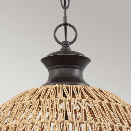 Quoizel - Luster na lancu CASABLANCA 3xE27/60W/230V smeđa