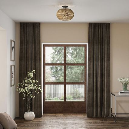 Quoizel - Stropna svjetiljka CASABLANCA 3xE27/60W/230V smeđa
