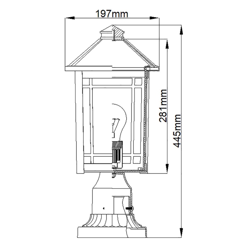 Quoizel - Vanjska lampa CEDAR POINT 1xE27/60W/230V IP44