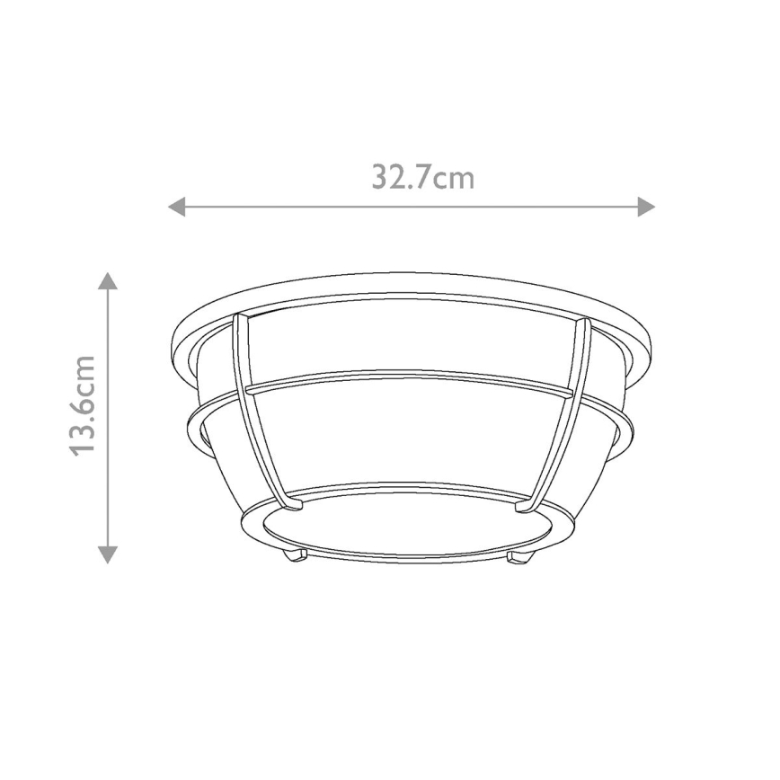 Quoizel - Stropna svjetiljka za kupaonicu CHANCE 2xE27/60W/230V IP44