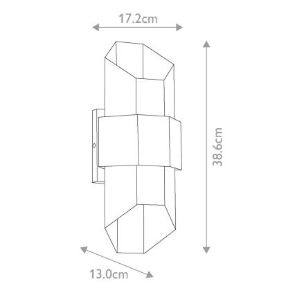 Quoizel - LED Vanjska zidna svjetiljka CHASM 2xLED/5,5W/230V IP44