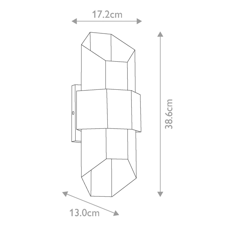 Quoizel - LED Vanjska zidna svjetiljka CHASM 2xLED/5,5W/230V IP44