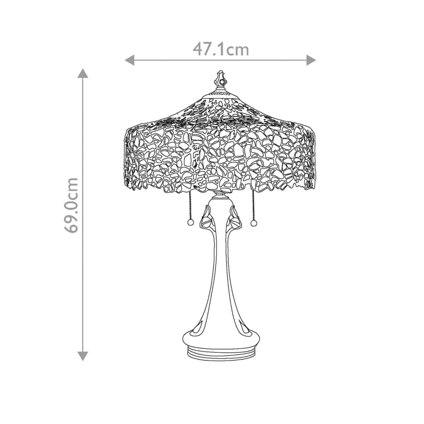 Quoizel - Stolna lampa COBALT 3xE27/60W/230V