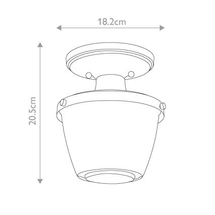 Quoizel - Stropna svjetiljka za kupaonicu DUBLIN 1xE27/40W/230V IP44 zlatna