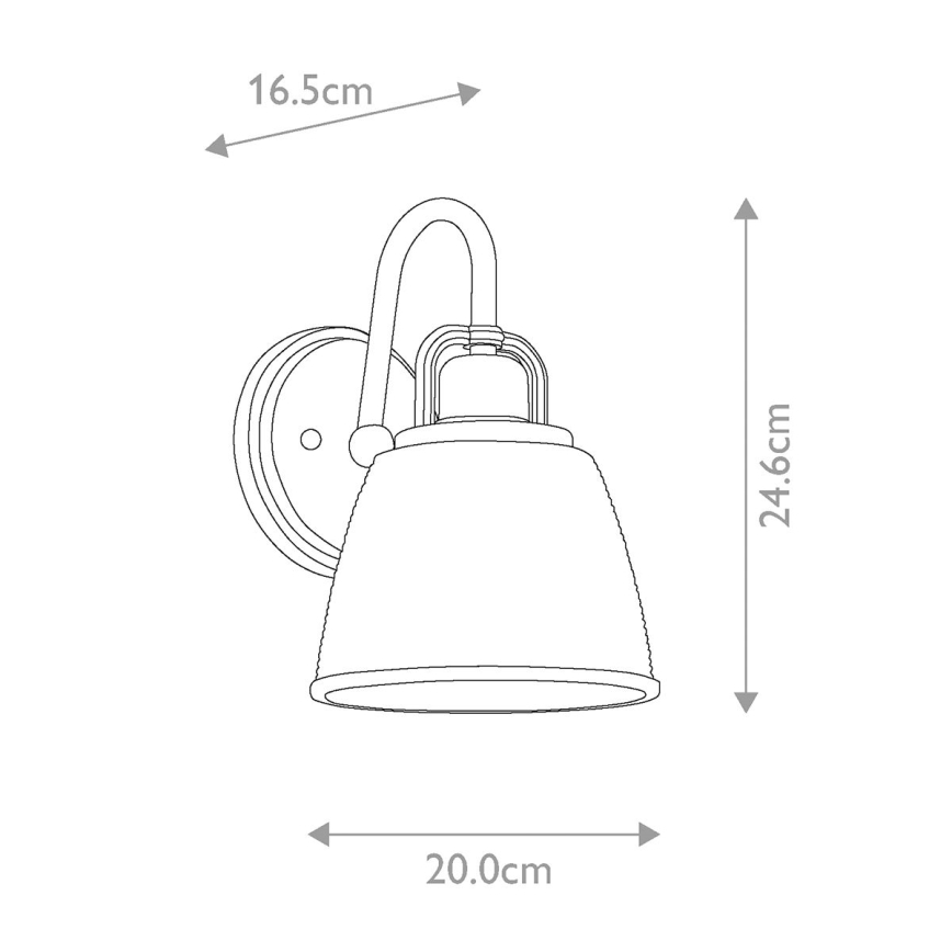 Quoizel - LED Zidna svjetiljka za kupaonicu DUBLIN 1xG9/3W/230V IP44 zlatna