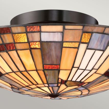 Quoizel - Stropna svjetiljka Tiffany INGLENOOK 2xE27/60W/230V Ø 40,7 cm