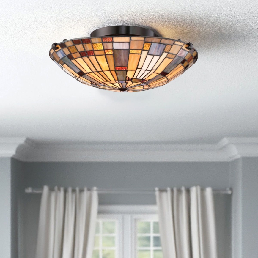 Quoizel - Stropna svjetiljka INGLENOOK 2xE27/60W/230V pr. 40,7 cm