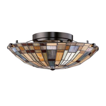 Quoizel - Stropna svjetiljka INGLENOOK 2xE27/60W/230V pr. 40,7 cm