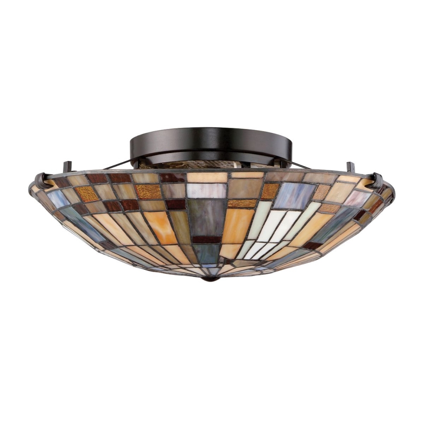 Quoizel - Stropna svjetiljka INGLENOOK 2xE27/60W/230V pr. 40,7 cm