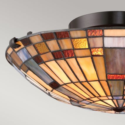 Quoizel - Stropna svjetiljka INGLENOOK 2xE27/60W/230V pr. 40,7 cm