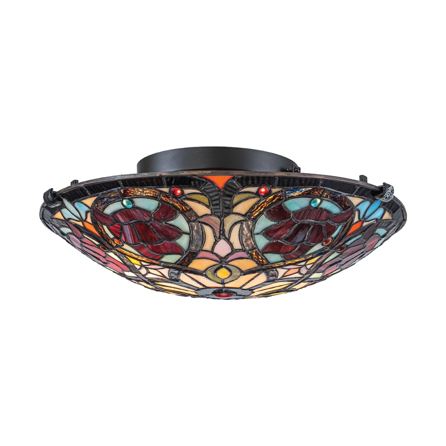 Quoizel - Stropna svjetiljka Tiffany LARISSA 2xE27/40W/230V Ø 41,2 cm