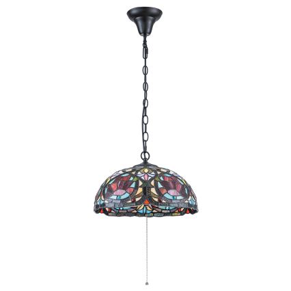 Quoizel - Luster na lancu Tiffany LARISSA 3xE27/60W/230V promjer 38,5 cm