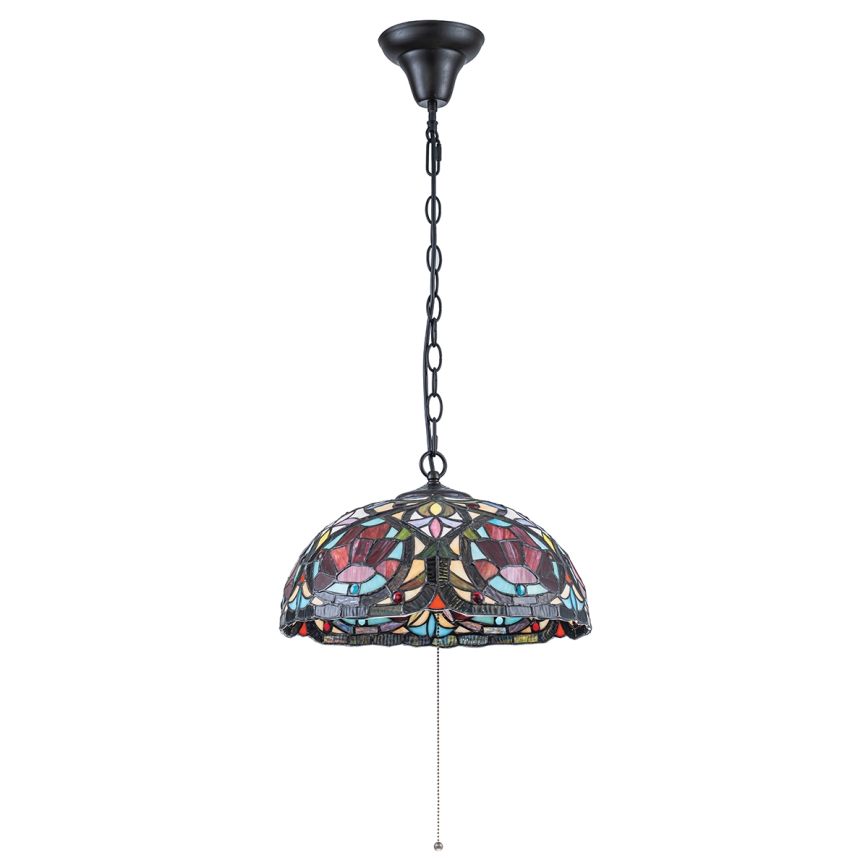 Quoizel - Luster na lancu Tiffany LARISSA 3xE27/60W/230V promjer 38,5 cm