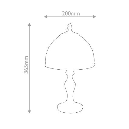 Quoizel - Stolna svjetiljka Tiffany LARISSA 1xE14/40W/230V Ø 20 cm