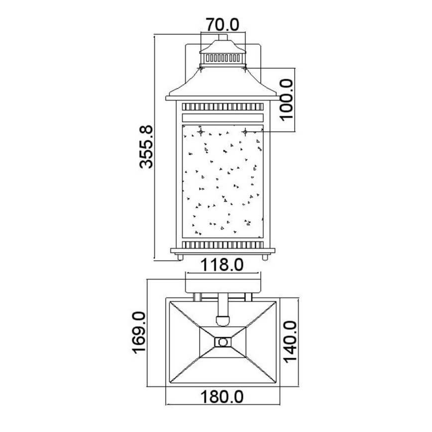 Quoizel - Vanjska zidna svjetiljka LIVINGSTON 2xE14/40W/230V IP44