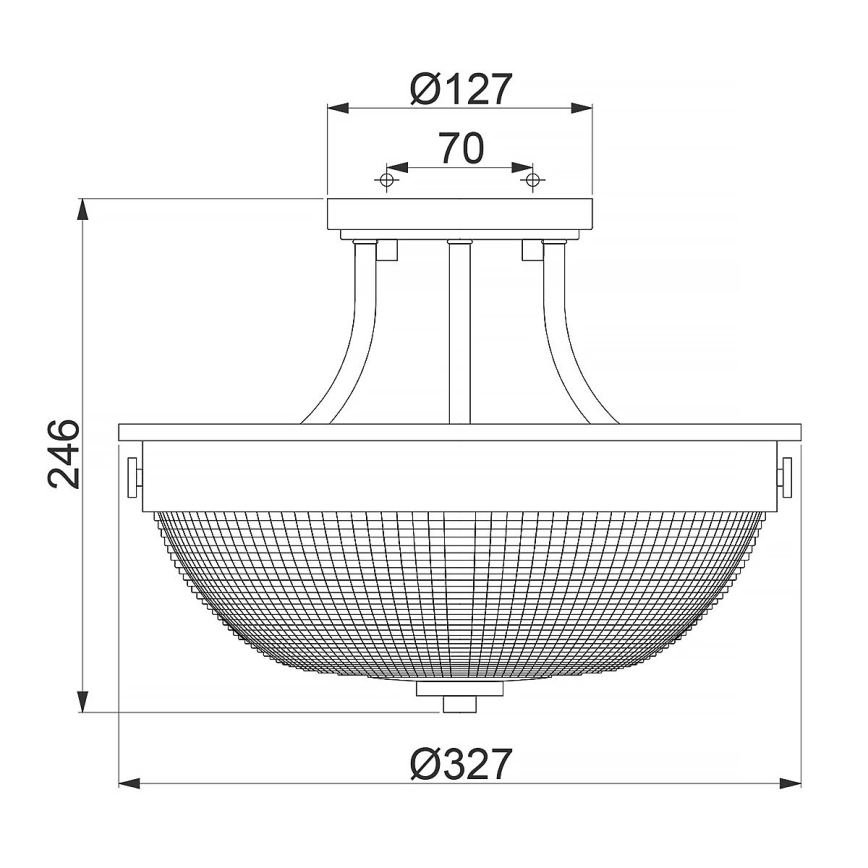 Quoizel - Nadgradni luster MANTLE 2xE27/60W/230V sjajni krom