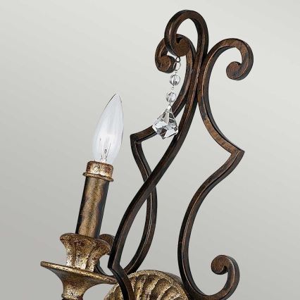 Quoizel - Zidna svjetiljka MARQUETTE 1xE14/60W/230V brončana