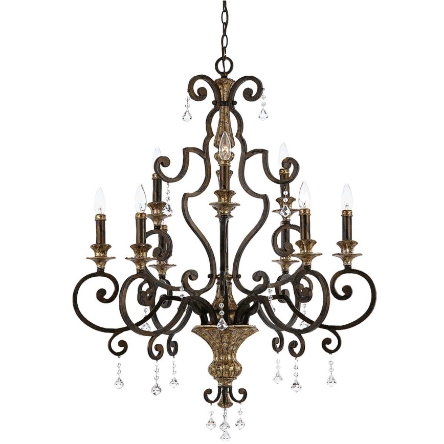 Quoizel - Luster na lancu MARQUETTE 9xE14/60W/230V