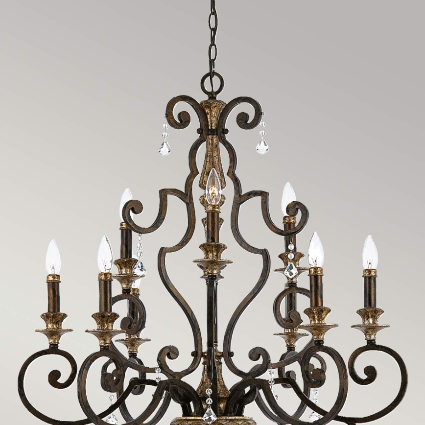 Quoizel - Luster na lancu MARQUETTE 9xE14/60W/230V