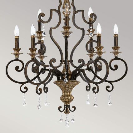 Quoizel - Luster na lancu MARQUETTE 9xE14/60W/230V