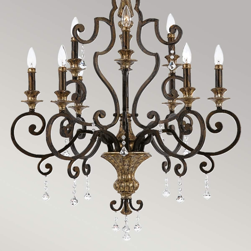 Quoizel - Luster na lancu MARQUETTE 9xE14/60W/230V