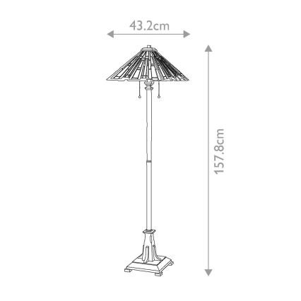 Quoizel - Podna lampa MAYBECK 2xE27/60W/230V