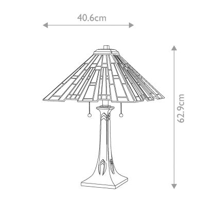 Quoizel - Stolna lampa MAYBECK 2xE27/60W/230V