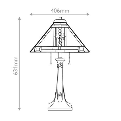 Quoizel - Stolna lampa NAVAJO 2xE27/60W/230V
