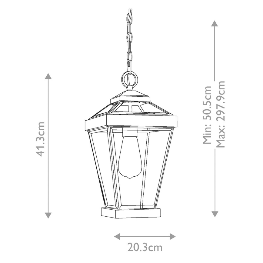 Quoizel - Vanjski luster na lancu RAVINE 1xE27/60W/230V IP23 smeđa