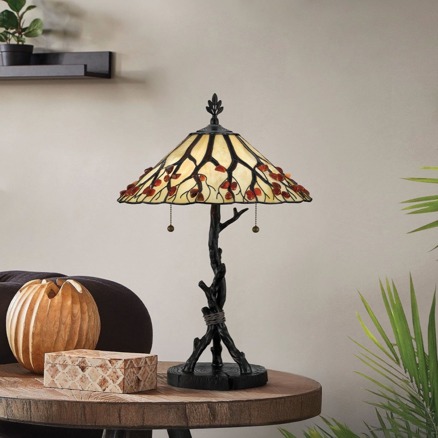 Quoizel - Stolna lampa WHISPERING 2xE27/60W/230V