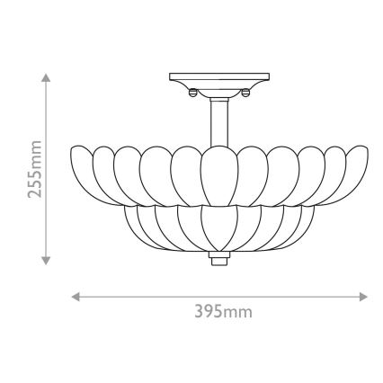 Quoizel - Stropna svjetiljka WHITECAP 4xE14/40W/230V pr. 39,5 cm