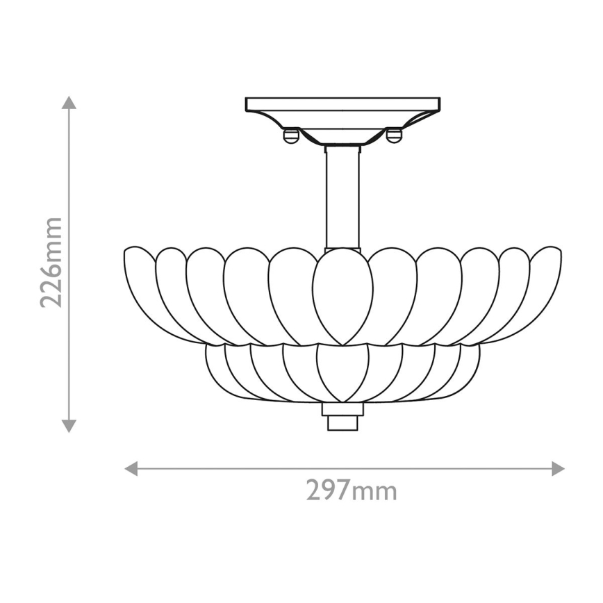 Quoizel - Stropna svjetiljka WHITECAP 3xE14/40W/230V pr. 29,7 cm
