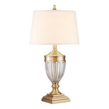 Quoizel - Stolna lampa DENNISON 1xE27/60W/230V zlatna