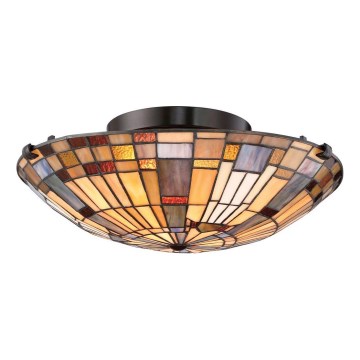 Quoizel - Stropna svjetiljka INGLENOOK 2xE27/60W/230V pr. 40,7 cm