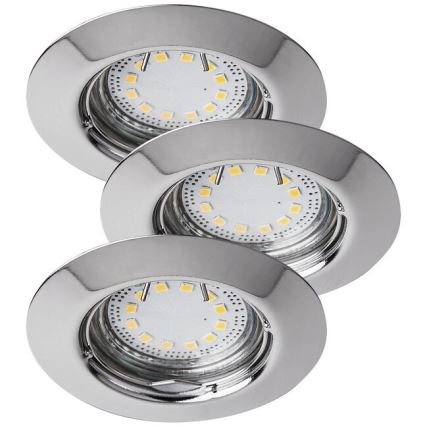 Rabalux - SET 3xLED Ugradbena svjetiljka za kupaonicu 3xGU10/3W/230V IP44