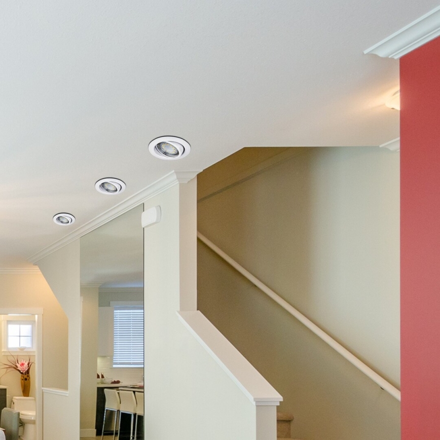 Rabalux - Komplet od 3 LED ugradnih stropnih svjetiljki 1x GU10/3W/230V IP40