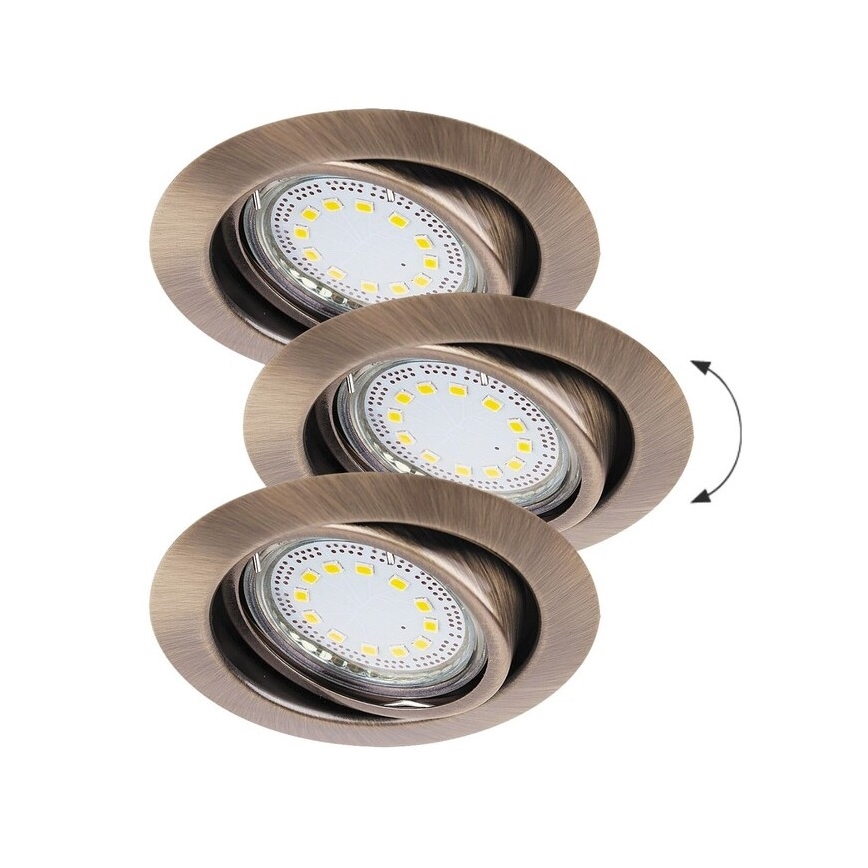 Rabalux - SET 3xLED Ugradbena svjetiljka 3xGU10/3W/230V IP40