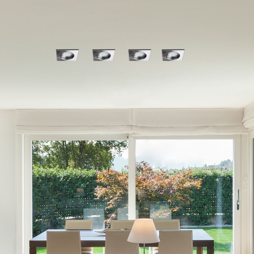 Rabalux - SET 3xLED kupaonske ugradne svjetiljke 1xGU10/3W/230V IP44
