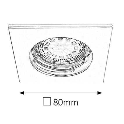 Rabalux - SET 3xLED kupaonske ugradne svjetiljke 1xGU10/3W/230V IP44