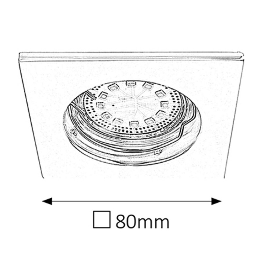 Rabalux - SET 3xLED kupaonske ugradne svjetiljke 1xGU10/3W/230V IP44