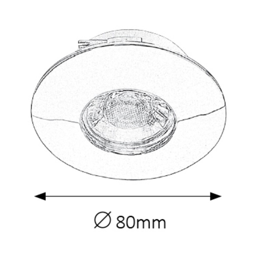 Rabalux - Komplet 3x LED kupaonskih ugradnih svjetala LED/4W/230V IP44
