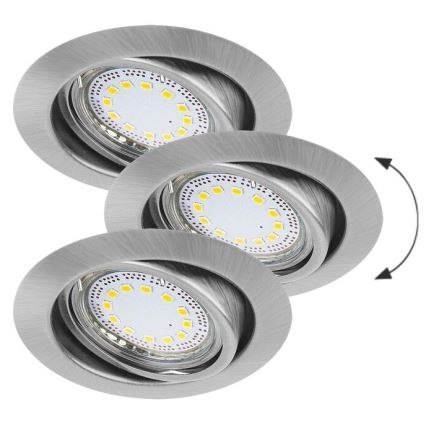 Rabalux - SET 3xLED Ugradbena svjetiljka 3xGU10/3W/230V IP40