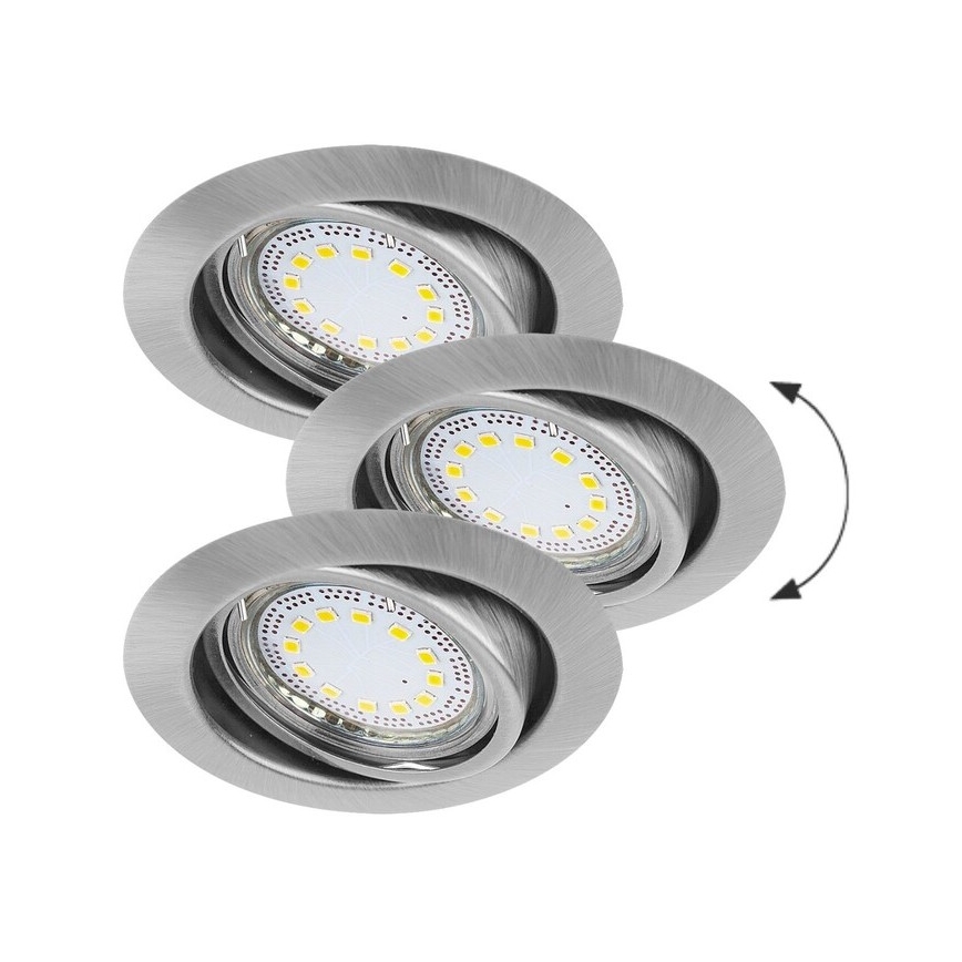 Rabalux - Komplet 3x LED ugradnih svjetiljki 1x GU10/3W/230V IP40