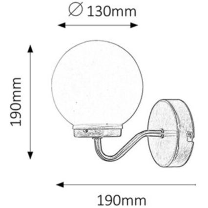 Rabalux - Zidna svjetiljka za kupaonicu 1xE14/40W/230V IP44