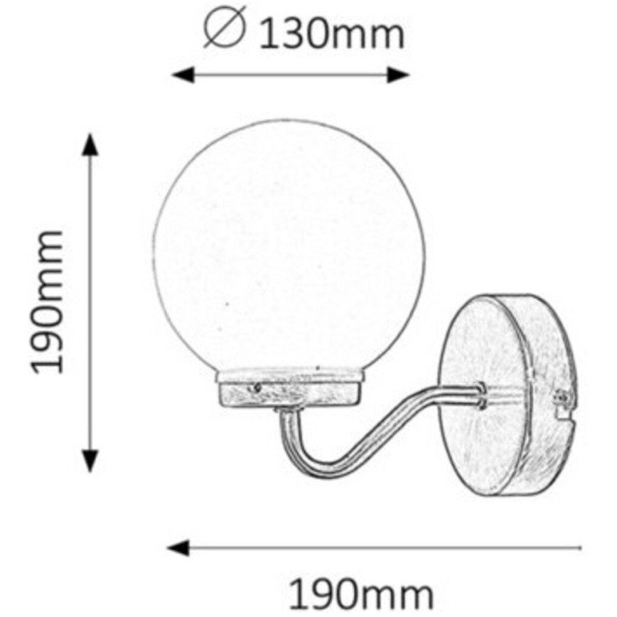 Rabalux - Zidna svjetiljka za kupaonicu 1xE14/40W/230V IP44