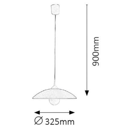 Rabalux - Luster 1xE27/60W/230V crvena