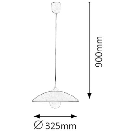 Rabalux - Luster 1xE27/60W/230V crvena