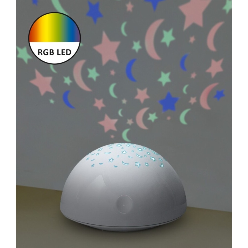 Rabalux - LED Noćna svjetiljka RGB LED/0,5W/3xAA