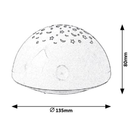 Rabalux - LED Noćna svjetiljka RGB LED/0,5W/3xAA