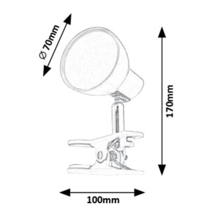 Rabalux - LED Lampa sa kvačicom LED/5W/230V